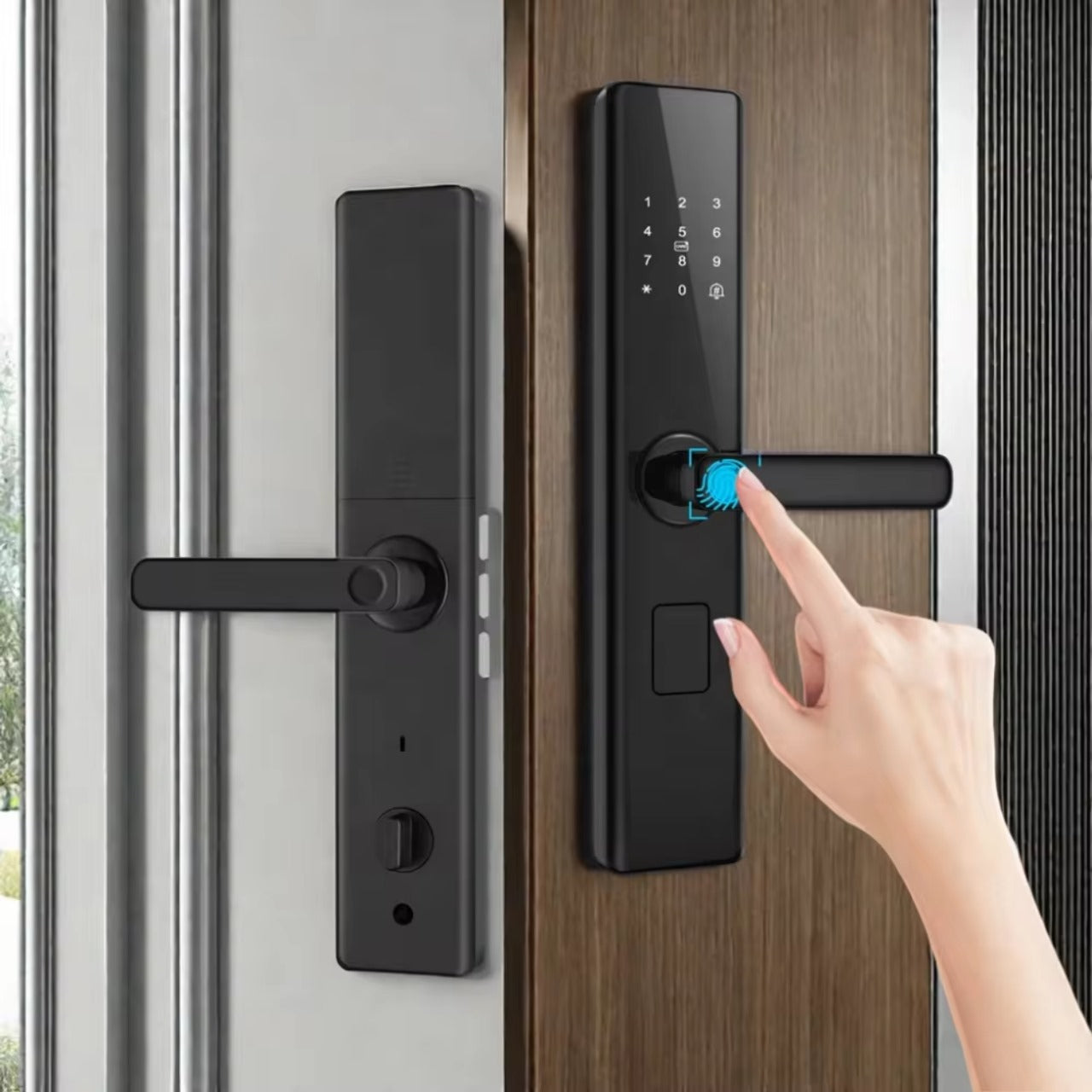 ICON 301 Semi-Automatic Smart Lock (Fingerprint, Password, Card, Key and App)